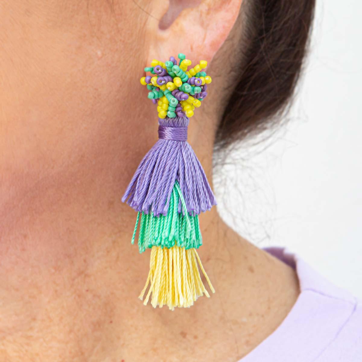 Pom Pom Tassel Earrings The Royal Standard